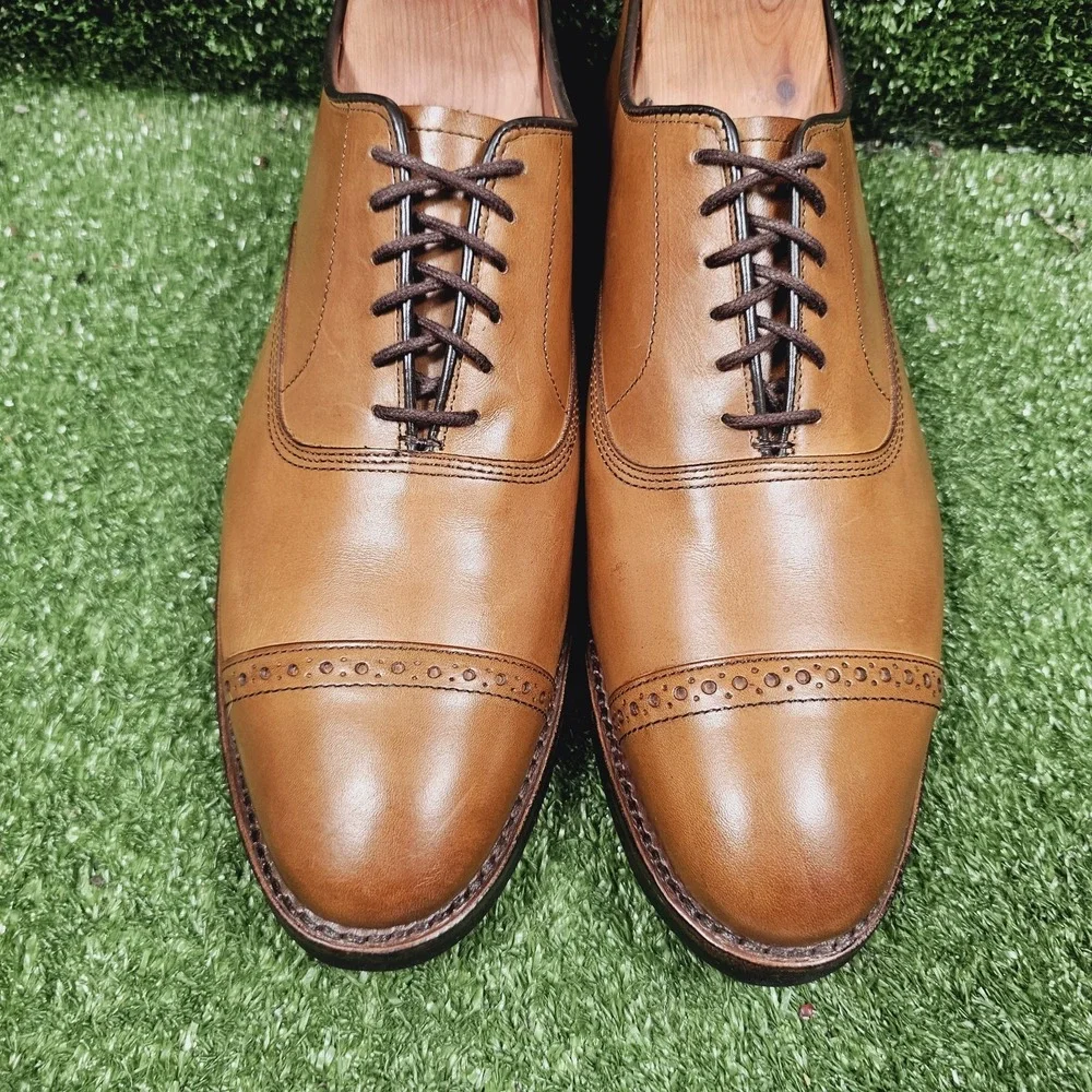 Allen Edmonds Dainite Fifth Avenue Walnut Brown Cap-Toe Dress Shoes Mens‎ 10.5 D
